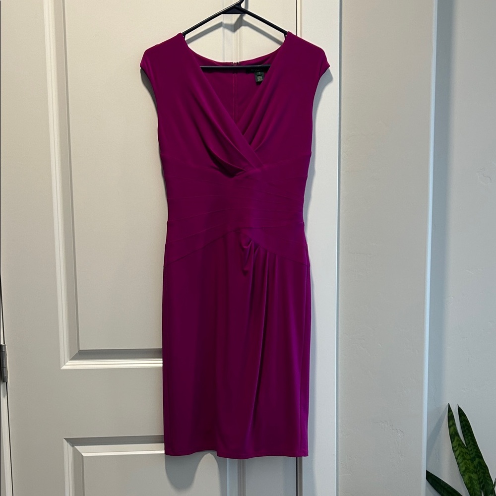 Ralph Lauren Fuchsia Midi Dress